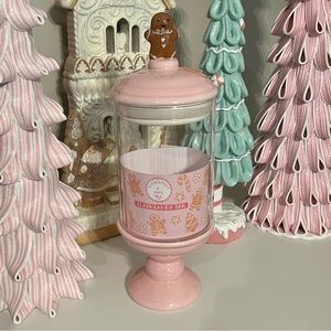 Gingerbread Man Glass Candy Jar